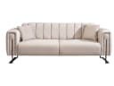 Villa Möbel Sofa Bianca 2-Sitzer Beige Samt mit Relaxfunktion Bild 2