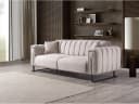 Villa Möbel Sofa Bianca 2-Sitzer Beige Samt mit Relaxfunktion Bild 3