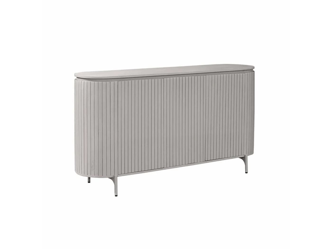 Villa Möbel Sideboard Helena Taupe Mangoholz Lamellenfront - Bild 2