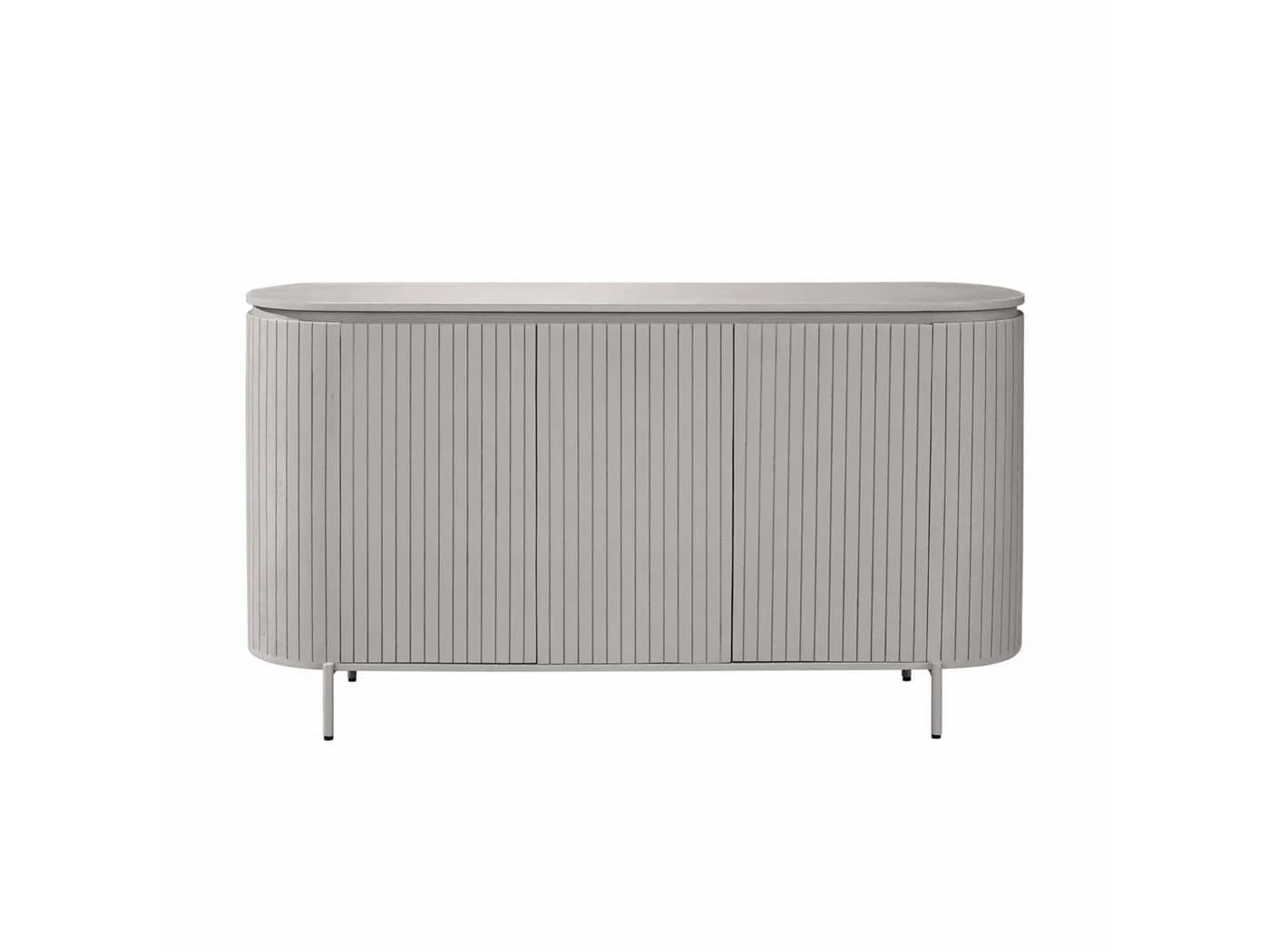 Villa Möbel Sideboard Helena Taupe Mangoholz Lamellenfront - Bild 3