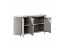 Villa Möbel Sideboard Helena Taupe Mangoholz Lamellenfront Bild 4