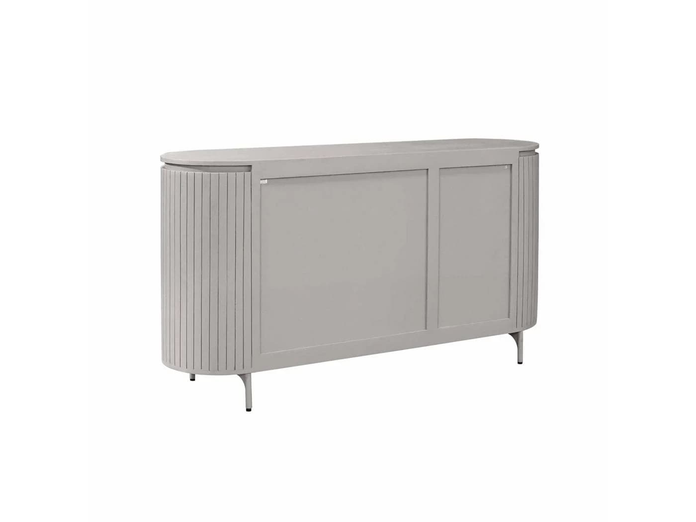 Villa Möbel Sideboard Helena Taupe Mangoholz Lamellenfront - Bild 5