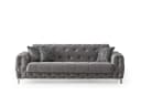 Villa Möbel Polstergarnitur Acelya Grau 3-tlg. Sofa Set mit Schlaffunktion Bild 3