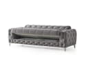 Villa Möbel Polstergarnitur Acelya Grau 3-tlg. Sofa Set mit Schlaffunktion Bild 5