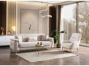 Villa Möbel Polstergarnitur Pasadena Beige mit Schlaffunktion Bild 1