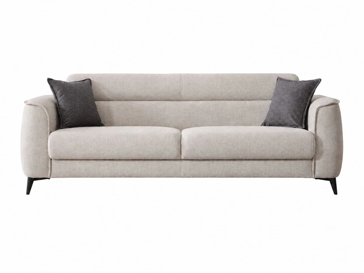 Villa Möbel Sofa Acapulco 3er Beige mit Schlaffunktion - Bild 2