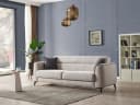 Villa Möbel Sofa Acapulco 3er Beige mit Schlaffunktion Bild 3