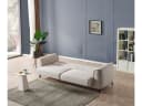 Villa Möbel Sofa Acapulco 3er Beige mit Schlaffunktion Bild 5