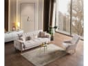 Villa Möbel Sofa Pasadena 2-Sitzer Beige Samt Schlaffunktion Bild 5