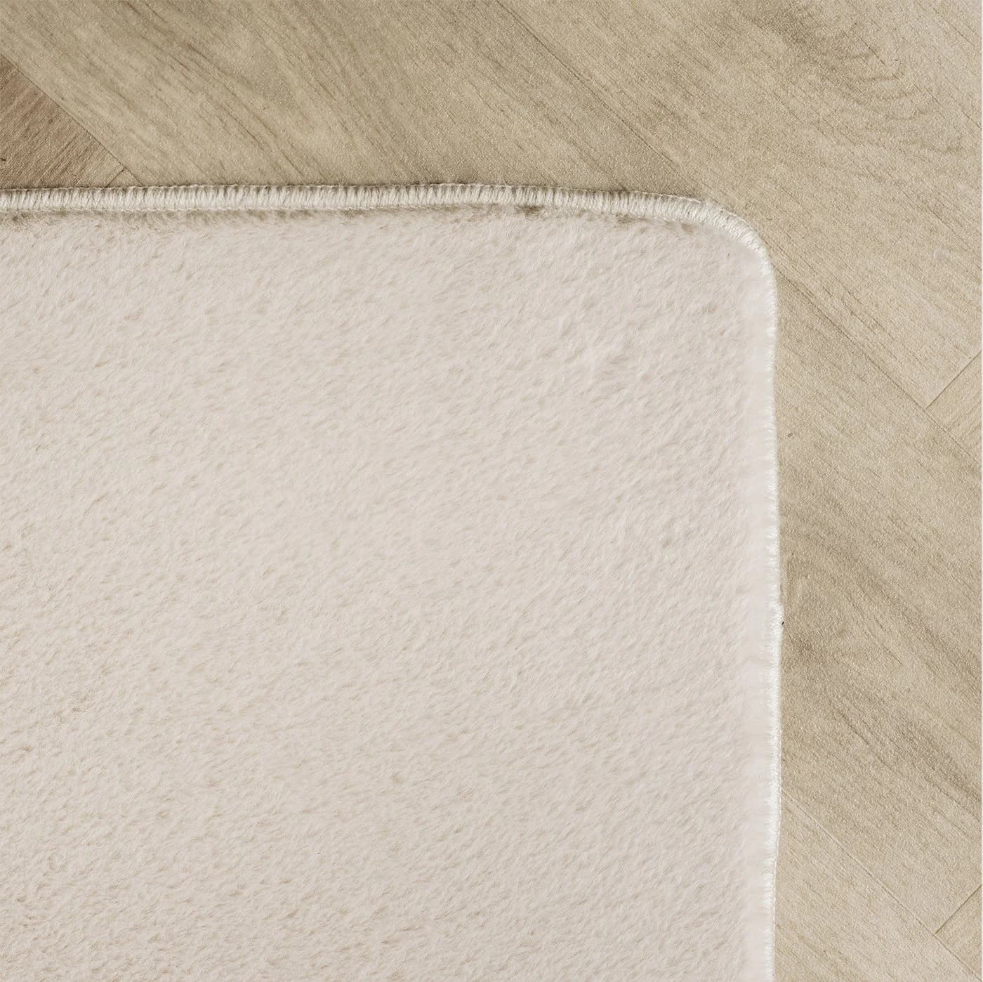 Villa Möbel Joyeno Kurzflor Teppich Flauschig Anti-Rutsch Creme - Bild 3