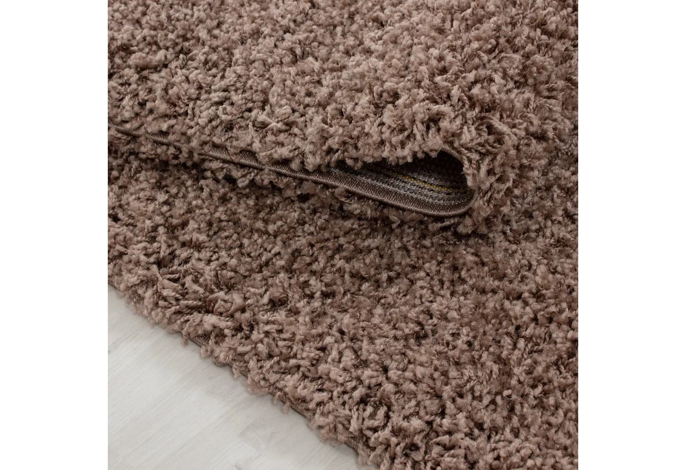 Villa Möbel Hochflor-Teppich Lifiva Rund Mokka Shaggy - Bild 3