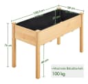 Yaheetech Hochbeet aus massivem Tannenholz, hellbraun, 120,5x59x76 cm Bild 4