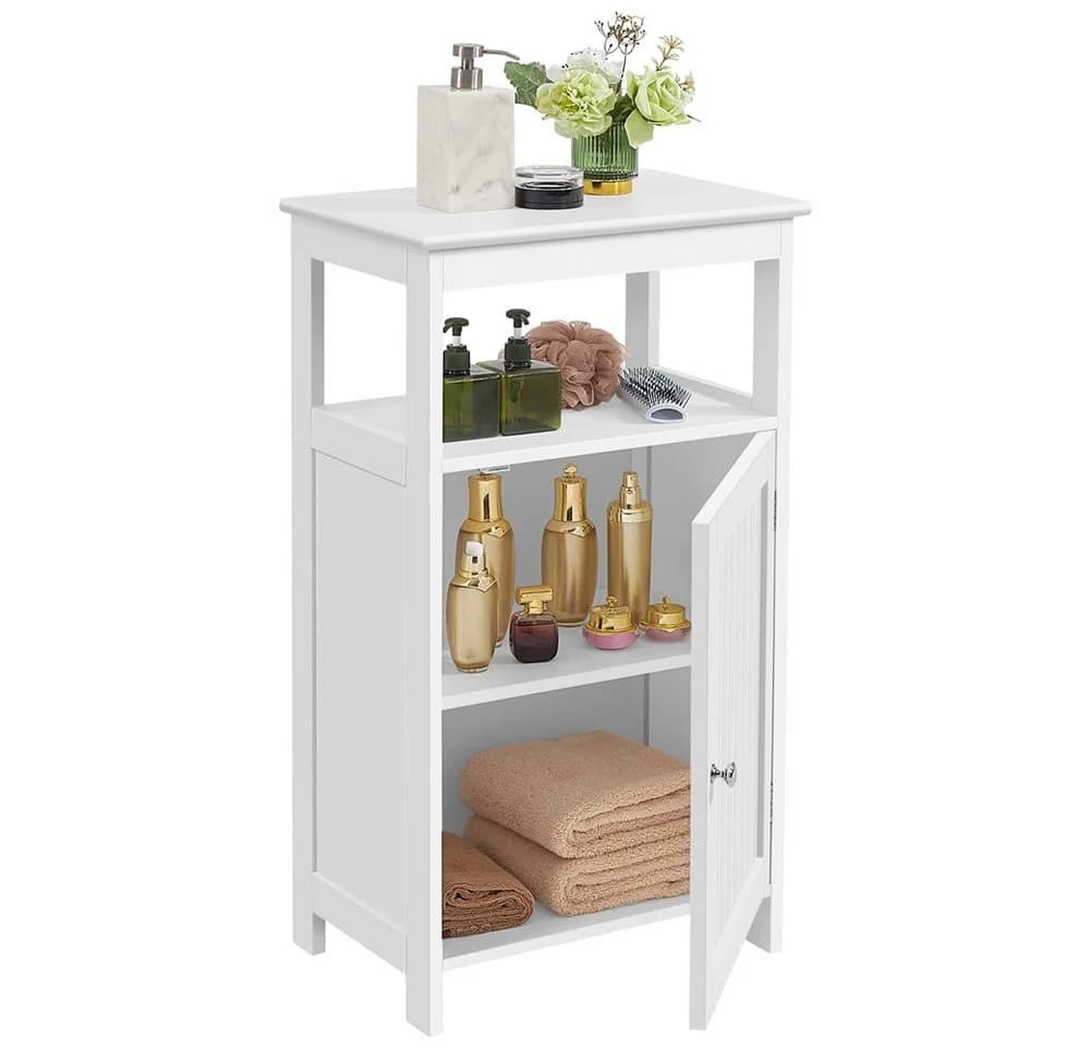 Yaheetech Badezimmerschrank Weiß mit verstellbarem Einlegeboden - Bild 2