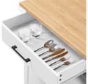 Yaheetech Küchenwagen Weiß mit Schublade & 3 Schrank Bild 5