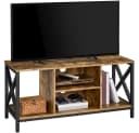 Yaheetech TV-Schrank Rostbraun 2 offene Ablagefächer Bild 2