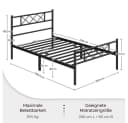 Yaheetech Metallbett 90/140 cm Bettgestell mit Lattenrost Bild 4