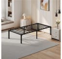 Yaheetech Metallbett mit Lattenrost Schwarz Industrieller Stil Bild 3