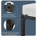 Yaheetech Metallbett mit Lattenrost Schwarz Industrieller Stil Bild 5