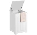 Yaheetech Wäschebox Wäschekorb mit Deckel Weiß MDF Bild 2