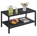 Yaheetech Gartentisch Balkontisch Schwarz Rattanoptik Bild 2