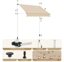Yaheetech Klemmmarkise 150-300 cm Breite Sonnenschutz Bild 5