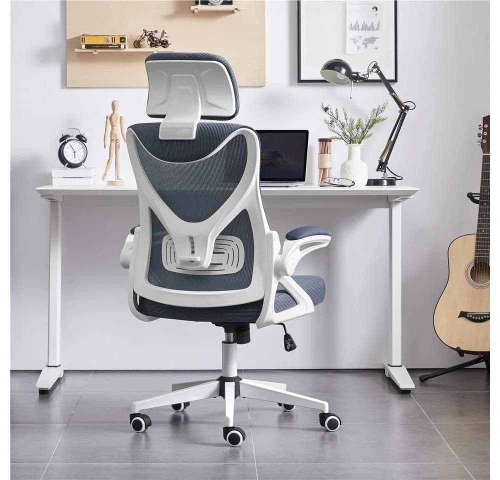 Yaheetech Ergonomischer Bürostuhl mit Kopfstütze & Klappbaren Armlehnen - Bild 3