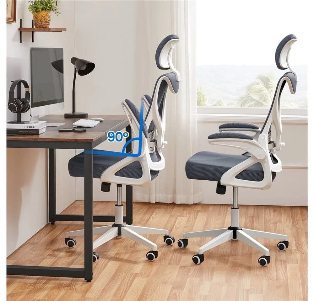 Yaheetech Ergonomischer Bürostuhl mit Kopfstütze & Klappbaren Armlehnen - Bild 4