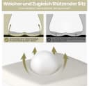 Yaheetech Bürostuhl Schwarz Ergonomisch mit Verstellbarer Kopfstütze Bild 5