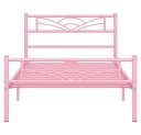Yaheetech Metallbett Rosa mit Kopfteil und Stauraum Bild 1