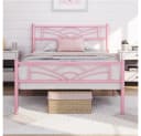 Yaheetech Metallbett Rosa mit Kopfteil und Stauraum Bild 5