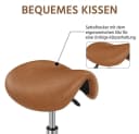 Yaheetech Sattelhocker Höhenverstellbar Braun mit 5 Rollen Bild 5