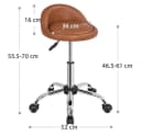 Yaheetech Barhocker Braun Höhenverstellbar mit Rollen Bild 5