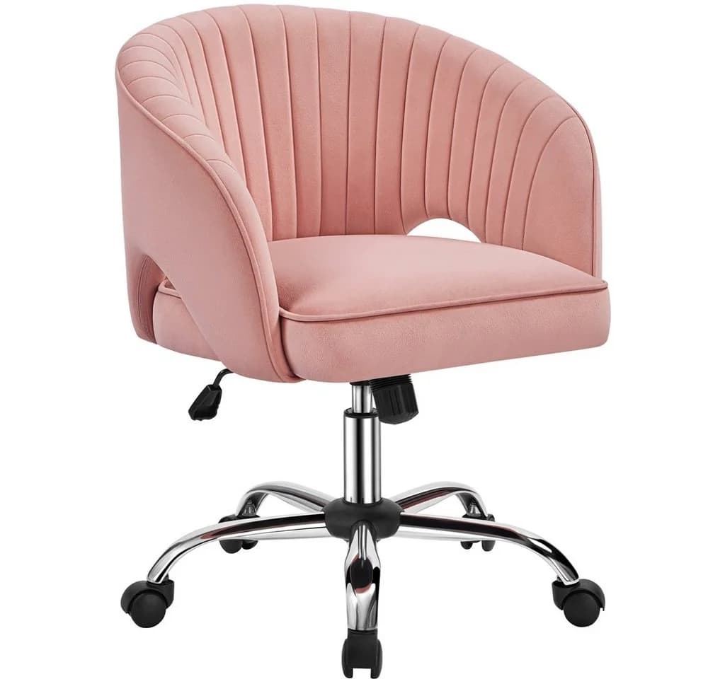 Yaheetech Drehstuhl Höhenverstellbar Rosa mit Neigungsfunktion - Bild 2