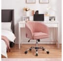 Yaheetech Drehstuhl Höhenverstellbar Rosa mit Neigungsfunktion Bild 3