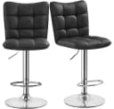 Yaheetech Barhocker Set 2 Stk Schwarz Höhenverstellbar Drehbar Bild 2
