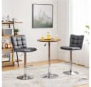 Yaheetech Barhocker Set 2 St Grau Drehbar mit Fußstütze Bild 1