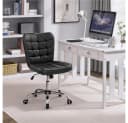 Yaheetech Bürostuhl Schwarz höhenverstellbar mit Rollen Bild 3