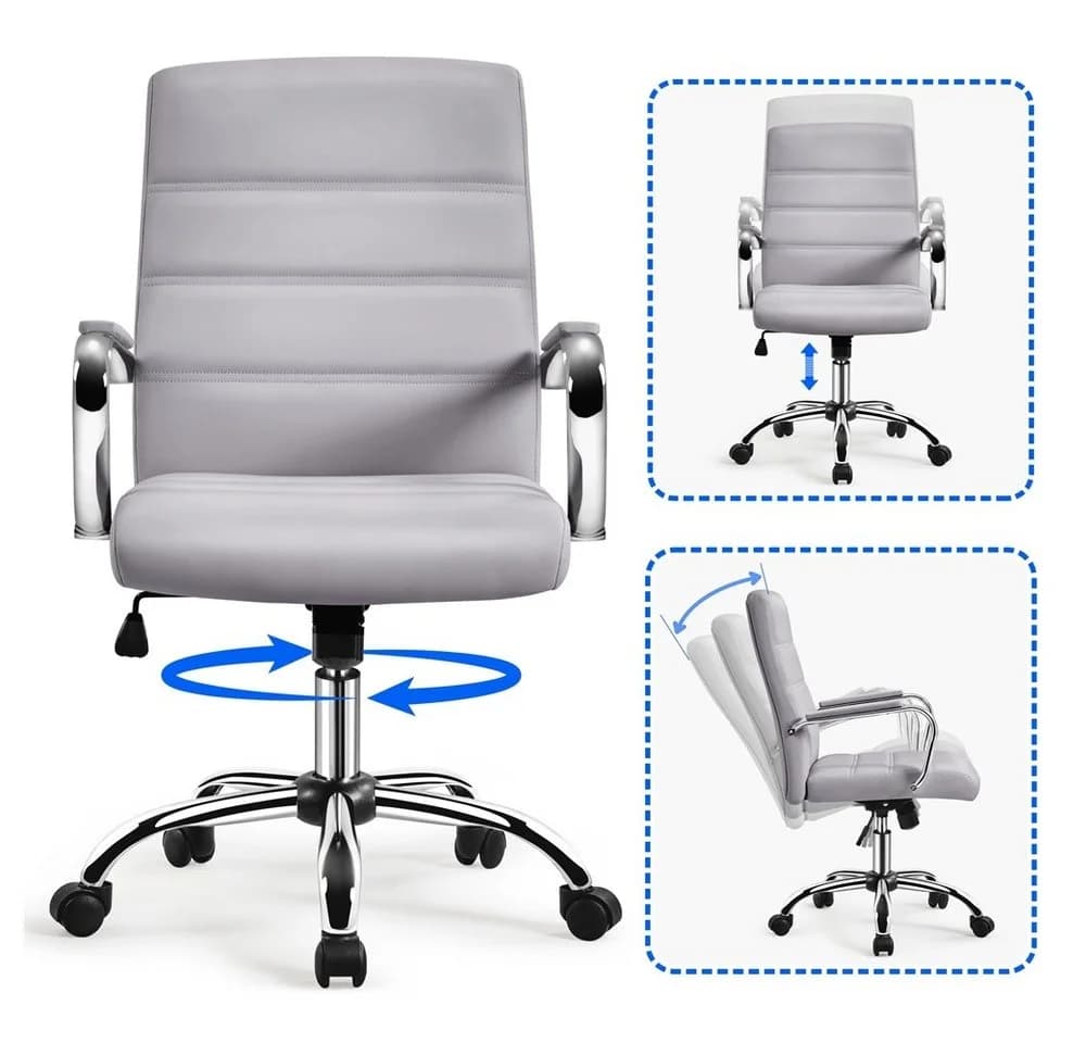 Yaheetech Bürostuhl Drehstuhl mit Wippfunktion - Bild 4
