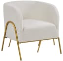 Yaheetech Ohrensessel Loungesessel Beige Bouclé Metallbeine Bild 2