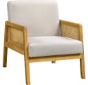 Yaheetech Loungesessel Beige Rattanoptik Polstersessel mit Armlehne Bild 1