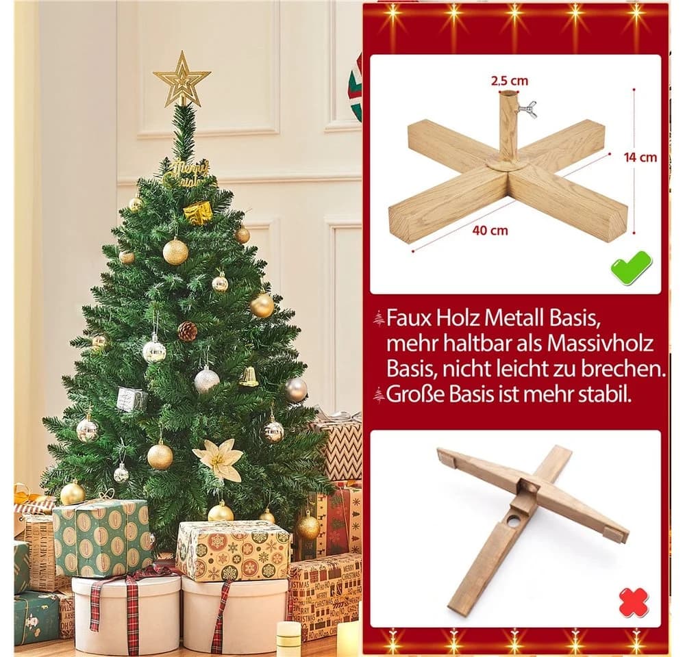 Yaheetech Künstlicher Weihnachtsbaum Metallständer - Bild 5