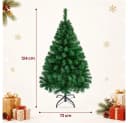 Yaheetech Künstlicher Weihnachtsbaum 124 cm Grün mit Metallständer Bild 4