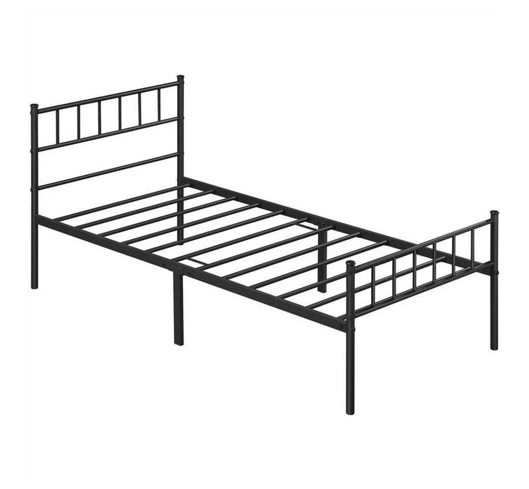 Yaheetech Metallbettgestell Einzelbettgestell Doppelbettgestell Schwarz - Bild 2