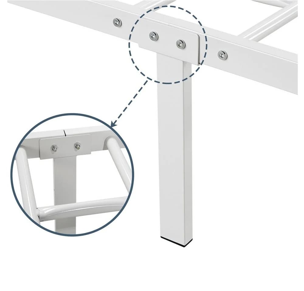 Yaheetech Metallbett mit Kopfteil Industrieller Stil - Bild 5