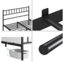 Yaheetech Metallbettgestell Einzelbettgestell Doppelbettgestell Schwarz Bild 5
