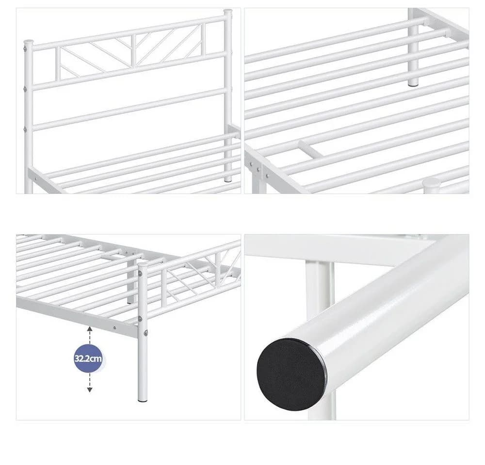 Yaheetech Metallbett Minimalistisch mit Kopfteil und Lattenrost - Bild 5