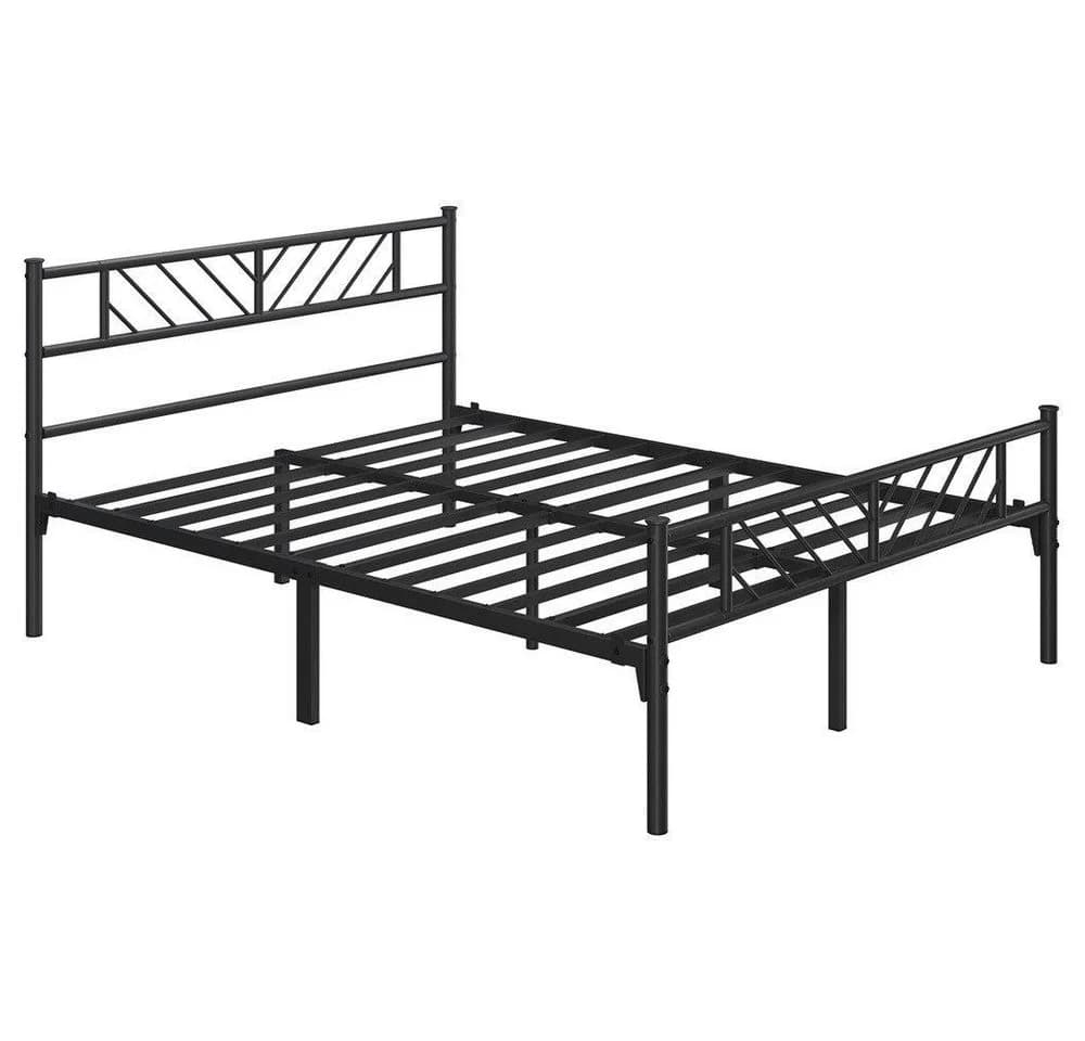 Yaheetech Metallbett Bettgestell 90x190/90x200/140x200cm, Minimalistischer Bettrahmen mit Kopfteil