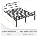 Yaheetech Metallbett Bettgestell 90x190/90x200/140x200cm, Minimalistischer Bettrahmen mit Kopfteil Bild 4