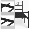 Yaheetech Metallbett Bettgestell 90x190/90x200/140x200cm, Minimalistischer Bettrahmen mit Kopfteil Bild 5