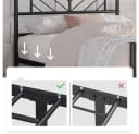 Yaheetech Metallbett Minimalistischer Bettrahmen mit Kopfteil Schwarz Bild 5